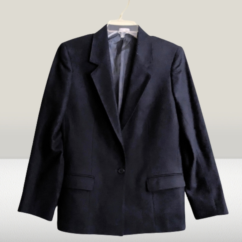 Marshall Fields Blazer Navy Blue Size 8 Wool